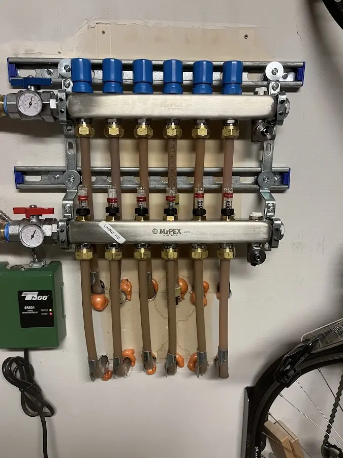 Plumber performing Leak Detection at a residential property in Bloomer